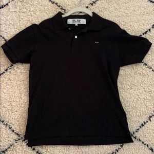 Black CDG PLAY polo
